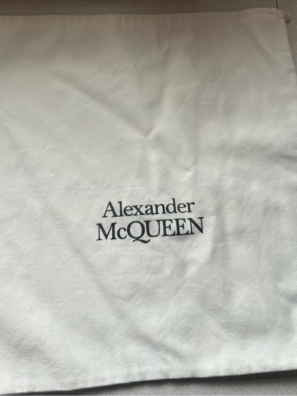 Alexander McQueen Off-White Canvas Dust Bag